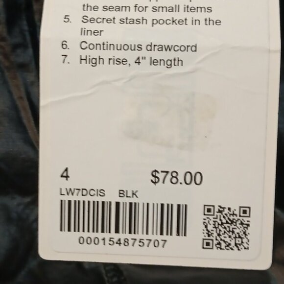 NWT LULULEMON Hotty Hot High-Rise Lined Short 4" Matte Sheen - Picture 6 of 6